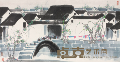 魏照涛 2003年作 山水 镜心 53×96.5cm