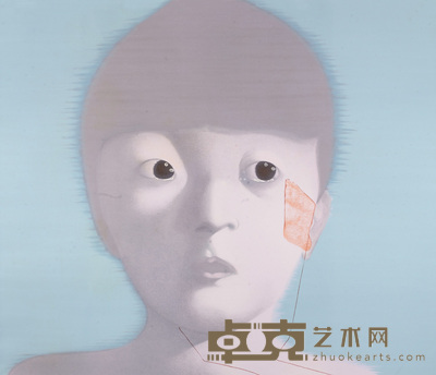 张晓刚 1999年作 我的兄弟之一 104×124cm