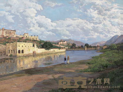 石成峰 2004年作 印度古堡 60×80cm
