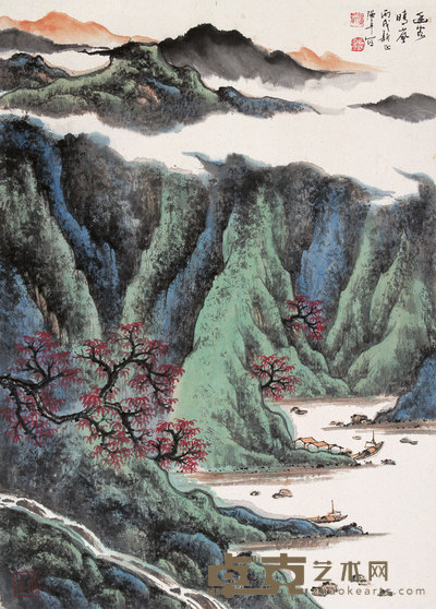张强辛 2006年作 幽谷晴岚 立轴 69×49cm