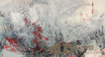 冯霖章 梅花傲霜雪 镜心 80×150cm