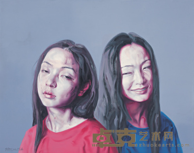 何森 2002年作 两个女孩 150×190cm