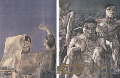韦嘉 1999&2001年作 容器/断线 68×50cm;61×48cm