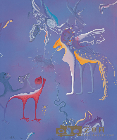 孙良 2005年作 迷笑 85×70cm