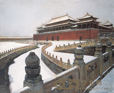 王良武 故宫午门雪 50×60cm