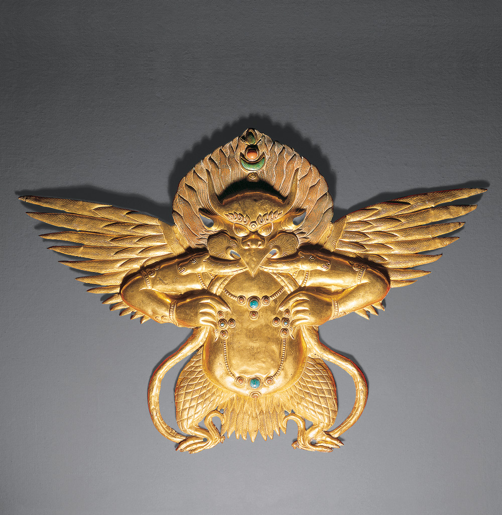 19世纪铜鎏金大鹏金翅鸟挂件
