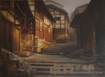 刘烽 老街系列—夕 91×122cm