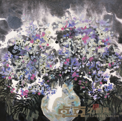 徐希 瓶花 镜心 67.9×68cm