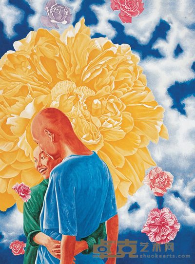 方力钧 花季 74×55cm