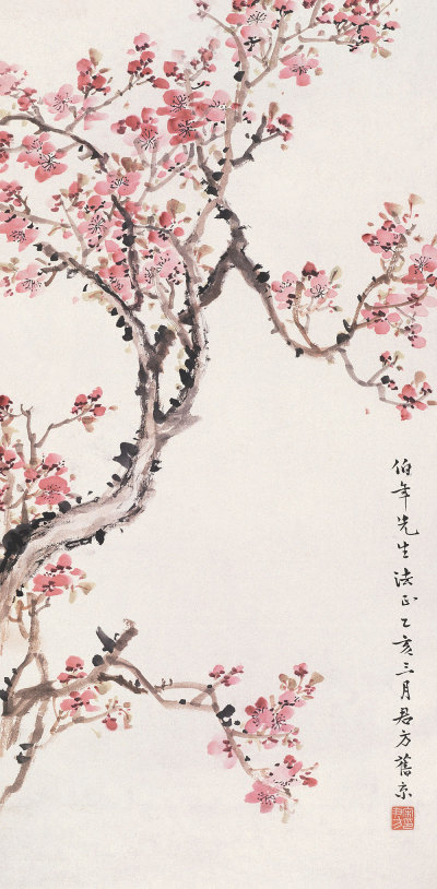 宋君方 乙亥（1935年）作 花卉 立轴
