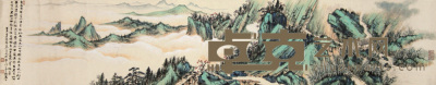 慕凌飞 癸未（1943年）作 青城山色 镜心 147×29cm