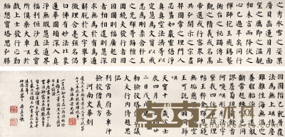 吴荣光 道光五年（1825年）作 楷书多宝佛塔感应碑文 手卷 910×21cm