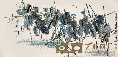 齐白石 牵牛花 镜心 135.5×67.2cm