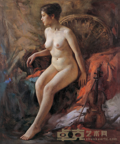 区础坚 小提琴 120×100cm