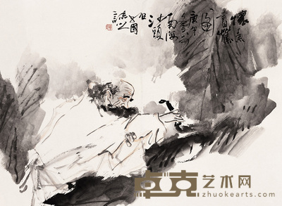 陈振国 1990年作 怀素书蕉图 镜心 60×82cm