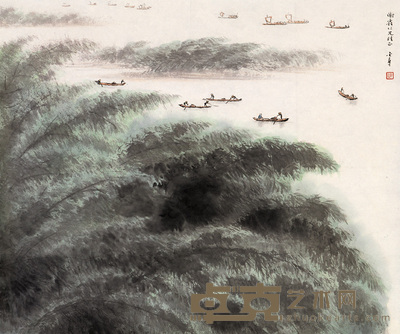 陈金章 南国水乡 镜心 58×69cm