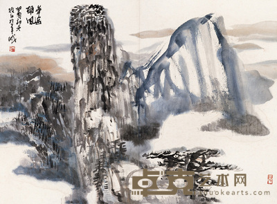 赵振川 1993年作 华岳雄风 镜心 59.5×80cm