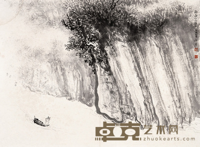 陈金章 一帆风顺 镜心 59.5×80cm