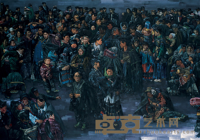 邓维浩 2006年作 凉山集市 140×200cm