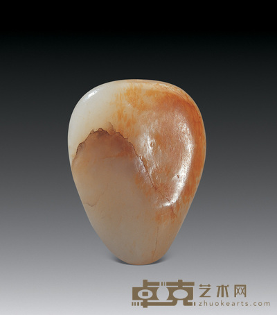 清中期 白玉随形鼻烟壶 高4.9cm