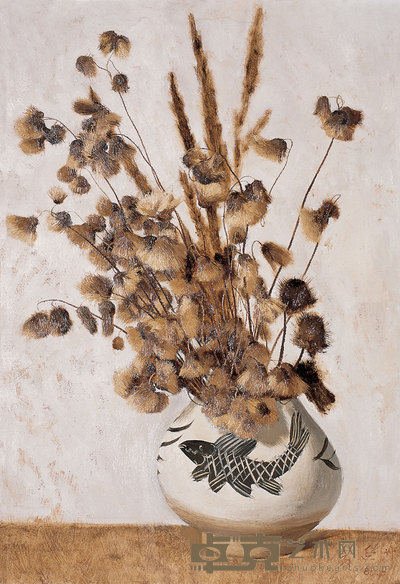 李延洲 1988年作 秋草 80×55cm