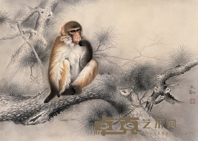 王生勇 猴 镜心 52.5×73.5cm