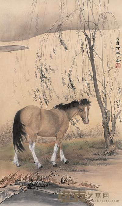 王生勇 2005年作 马 镜心 78×46cm