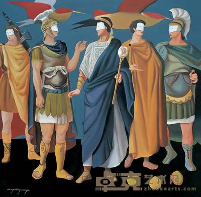 王向明 2006年作 古代武士 120×120cm
