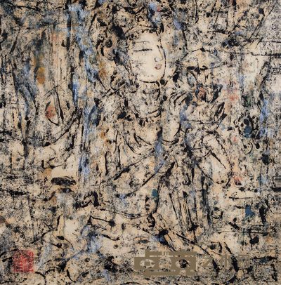 孔柏基 供养菩萨 65×64cm