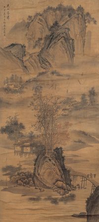 吴鼒 1800年作 溪山春霁 立轴