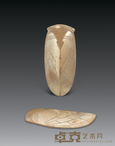 战国 玉蝉 长4.8cm