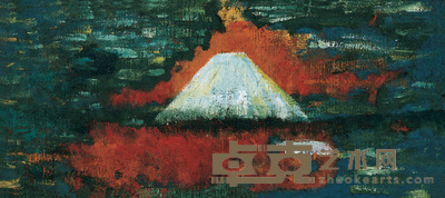 李青萍 富士山 39×83cm