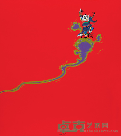 高瑀 2003年作 紫气西来，一夫当关 140×120cm