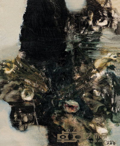 周春芽 1993年作 盛放 72.5×60cm