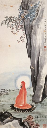 金城 1923年作 无量寿佛 立轴