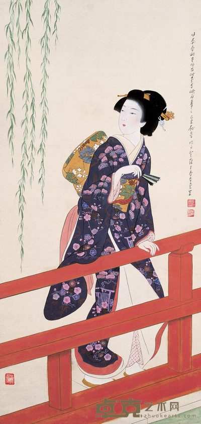 潘洁兹 张怡贞 1979年作 仕女 立轴 125×59.5cm