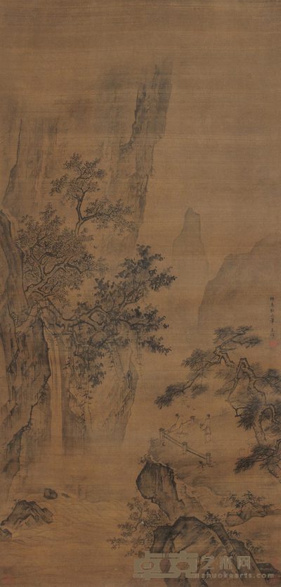 王谔 山水 立轴 139×66.5cm