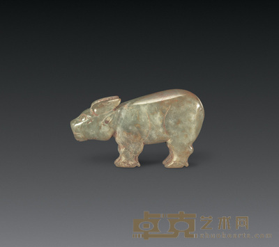 西周 玉牛 长4.7cm