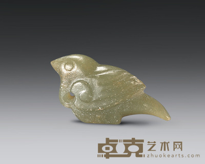 西周 玉鸟 长3.5cm