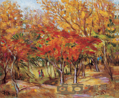 胡善余 秋红时节 45.5×54.5cm