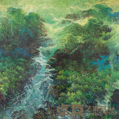 谢天成 山水 镜心 77.5×78cm