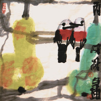 蔡寅坤 2006年作 和谐图 镜心
