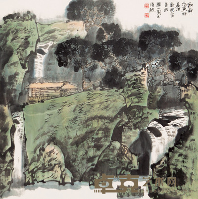 满维起 1998年作 秋雨 镜心 69×69cm