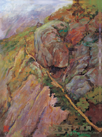 费以复 黄山 67.5×50.5cm
