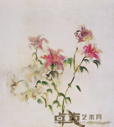 周春芽 百合 69×63cm