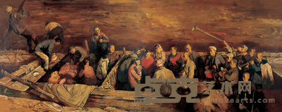 白羽平 黄河娶亲 150×360cm