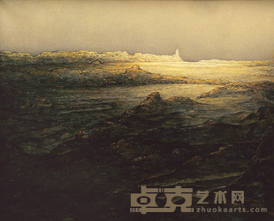 陈林 1990年作 天际 50×61cm