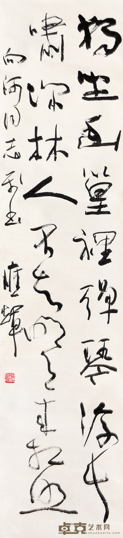何应辉 书法 立轴 134×31cm