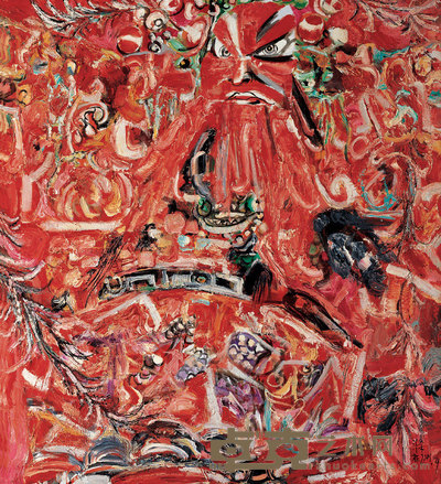 贾涤非 悍将图 120×110cm