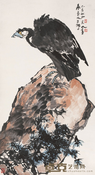 郭志光 1995年作 盘踞 轴 149×81cm